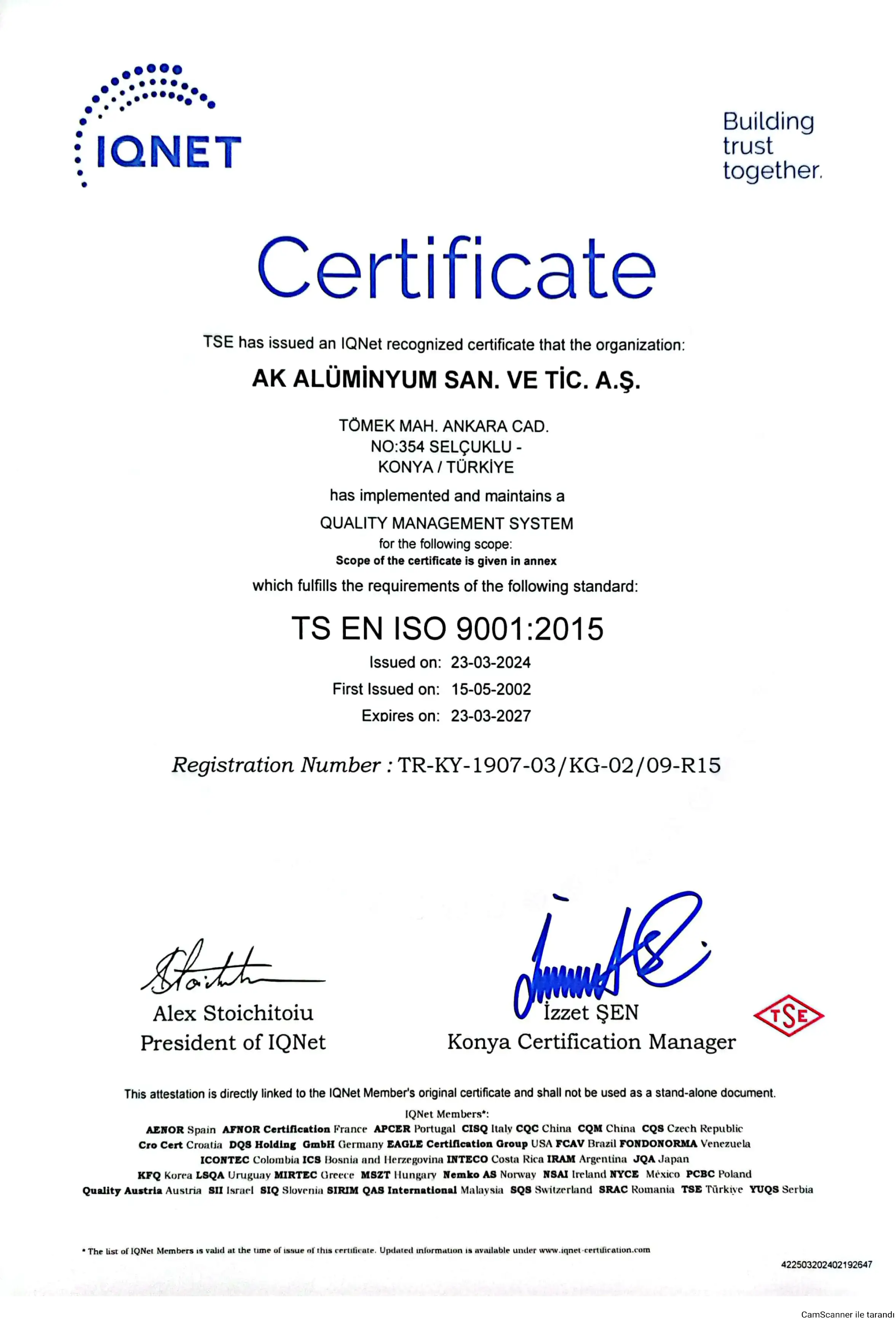 IQNET ISO 9001:2024